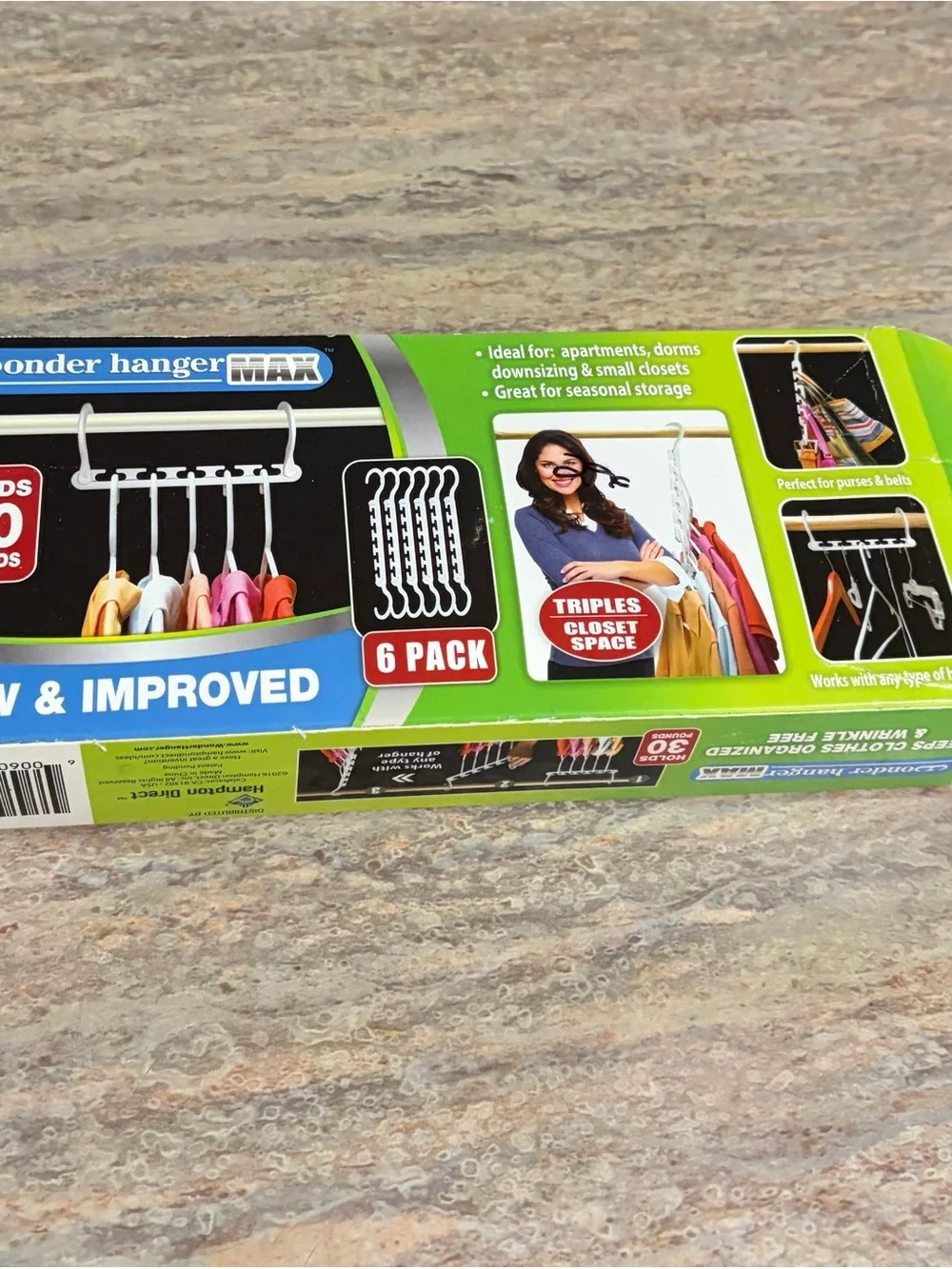 As Seen on Tv Max 6-Pack Space-Saving Closet Hangers — White